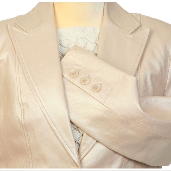 Worthington Jackets & Blazers - Worthington Leather jacket  Champagne- Like New